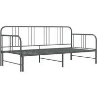 Berkfield Home Pull-out Sofa Bed Frame Grey Metal 90x200 cm