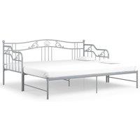 Berkfield Home Pull-out Sofa Bed Frame Grey Metal 90x200 cm