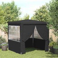 Berkfield Home Professional Party Tent with Side Walls 2x2 m Anthracite 90 g/m? in Black