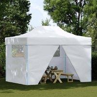 Berkfield Home Professional Folding Party Tent with 4 Sidewalls 3x4 m Steel White