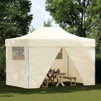 Berkfield Home Professional Folding Party Tent with 4 Sidewalls 3x4 m Steel Cream in Beige