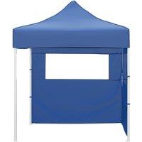 Berkfield Home Professional Folding Party Tent with 2 Sidewalls 2x2 m Steel Blue