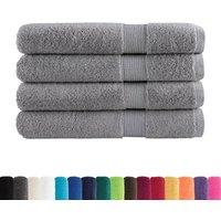 Berkfield Home Premium Towels SOLUND 4pcs Grey 100x200cm 600gsm