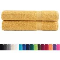 Berkfield Home Premium Towels SOLUND 2pcs Gold 100x200cm 600gsm