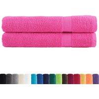 Berkfield Home Premium Towels SOLUND 2 pcs Pink 100x200 cm 600 gsm