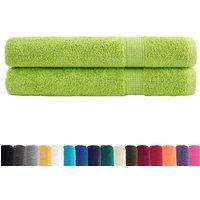 Berkfield Home Premium Towels SOLUND 2 pcs Apple Green 100x200 cm 600 gsm
