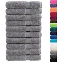 Berkfield Home Premium Towels SOLUND 10pcs Grey 100x200cm 600gsm