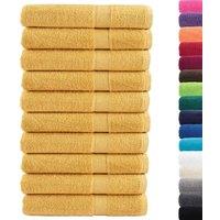 Berkfield Home Premium Towels SOLUND 10pcs Gold 100x200cm 600gsm