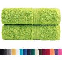 Berkfield Home Premium Soap Towels SOLUND 2 pcs Apple Green 30x30 cm 600 gsm