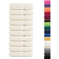 Berkfield Home Premium Shower Towels SOLUND 10 pcs Cream 70x140 cm 600 gsm