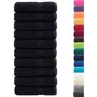 Berkfield Home Premium Shower Towels SOLUND 10 pcs Black 70x140 cm 600 gsm