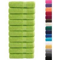 Berkfield Home Premium Shower Towels SOLUND 10 pcs Apple Green 70x140 cm 600 gsm