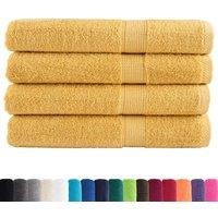 Berkfield Home Premium Sauna Towels SOLUND 4pcs Gold 80x200cm 600gsm