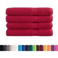 Berkfield Home Premium Sauna Towels SOLUND 4 pcs Red 80x200 cm 600 gsm