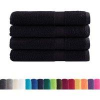 Berkfield Home Premium Sauna Towels SOLUND 4 pcs Black 80x200 cm 600 gsm