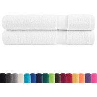 Berkfield Home Premium Sauna Towels SOLUND 2pcs White 80x200cm 600gsm