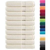 Berkfield Home Premium Sauna Towels SOLUND 10 pcs Cream 80x200 cm 600 gsm