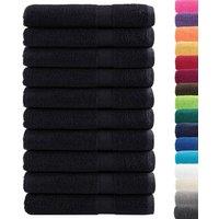Berkfield Home Premium Sauna Towels SOLUND 10 pcs Black 80x200 cm 600 gsm