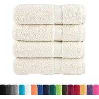 Berkfield Home Premium Hand Towels SOLUND 4 pcs Cream 50x100 cm 600 gsm