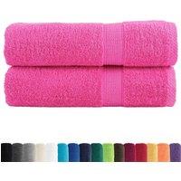 Berkfield Home Premium Hand Towels SOLUND 2 pcs Pink 50x100 cm 600 gsm