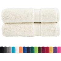Berkfield Home Premium Hand Towels SOLUND 2 pcs Cream 50x100 cm 600 gsm
