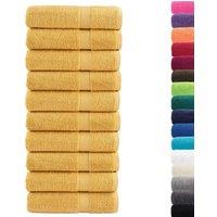Berkfield Home Premium Hand Towels SOLUND 10pcs Gold 50x100cm 600gsm