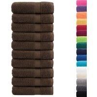 Berkfield Home Premium Hand Towels SOLUND 10pcs Brown 50x100cm 600gsm