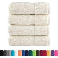 Berkfield Home Premium Guest Towels SOLUND 4 pcs Cream 30x50 cm 600 gsm