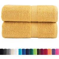 Berkfield Home Premium Guest Towels SOLUND 2pcs Gold 30x50cm 600gsm