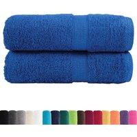 Berkfield Home Premium Guest Towels SOLUND 2pcs Blue 30x50cm 600gsm