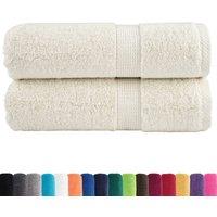 Berkfield Home Premium Guest Towels SOLUND 2 pcs Cream 30x50 cm 600 gsm