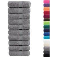 Berkfield Home Premium Guest Towels SOLUND 10pcs Grey 30x50cm 600gsm