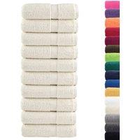 Berkfield Home Premium Guest Towels SOLUND 10 pcs Cream 30x50 cm 600 gsm
