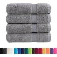Berkfield Home Premium Bath Towels SOLUND 4pcs Grey 100x150cm 600gsm