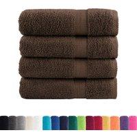 Berkfield Home Premium Bath Towels SOLUND 4pcs Brown 100x150cm 600gsm