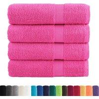 Berkfield Home Premium Bath Towels SOLUND 4 pcs 100x150 cm 600 gsm in Pink