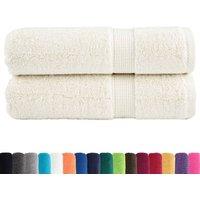 Berkfield Home Premium Bath Towels SOLUND 2 pcs 100x150 cm 600 gsm in Cream