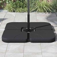 Berkfield Home Portable Parasol Base Sand / Water Filled 60 L in Black