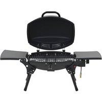 Berkfield Home Portable Gas BBQ Grill with Cooking Zone Black