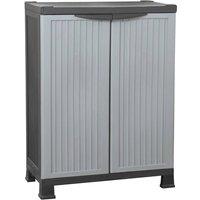 Berkfield Home Plastic Cabinet 68x39x92 cm in Grey | Size: 68 x 39 x 92 cm