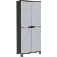 Berkfield Home Plastic Cabinet 68x39x171.5 cm in Grey