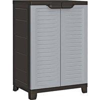 Berkfield Home Plastic Cabinet 65x45x97 cm in Grey | Size: 65 x 45 x 97 cm
