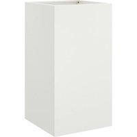 Berkfield Home Planter White 42x38x75 cm Steel | Size: 42 x 38 x 75 cm