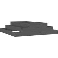 Berkfield Home Planter Grey 110x110x27 cm Solid Wood Pine | Size: 110 x 110 x 27 cm