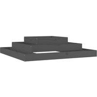 Berkfield Home Planter Grey 110x110x27 cm Solid Wood Pine | Size: 110 x 110 x 27 cm