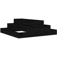 Berkfield Home Planter Black 80x80x27 cm Solid Wood Pine | Size: 80 x 80 x 27 cm
