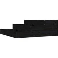 Berkfield Home Planter Black 78x78x27 cm Solid Wood Pine | Size: 78 x 78 x 27 cm