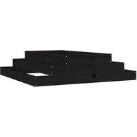 Berkfield Home Planter Black 110x110x27 cm Solid Wood Pine | Size: 110 x 110 x 27 cm