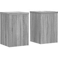 Berkfield Home Plant Stands 2 pcs Grey Sonoma 25x25x35 cm Engineered Wood | Size: 25 x 25 x 35 cm