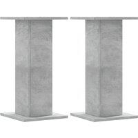 Berkfield Home Plant Stands 2 pcs Concrete Grey 30x30x60 cm Engineered Wood | Size: 30 x 30 x 60 cm